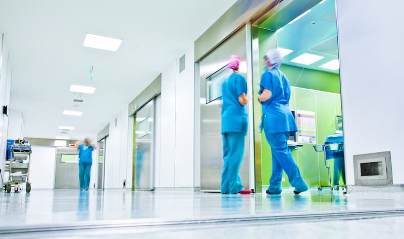 LED lighting in healthcare, nurses in a hospital